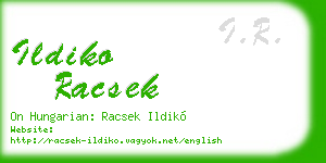 ildiko racsek business card