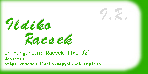 ildiko racsek business card